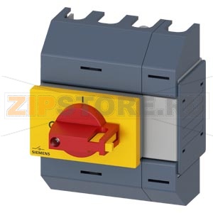 Разъединитель 32A, типоразмер 01, 4-пол.фронт.управл.мех. центр Complete unit with direct operating mechanism red/yellow рамочные клеммы Siemens 3KD0243-2KG20-3 