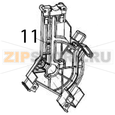 Brewing unit left rack Hurakan HKN-ME717 Brewing unit left rack Hurakan HKN-ME717Запчасть на деталировке под номером: 11