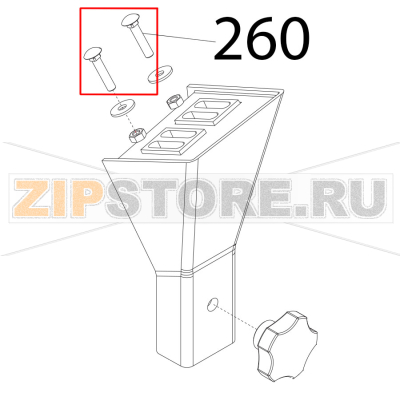 Vite blocc. piatto Sirman Mirra 250 C Vite blocc. piatto Sirman Mirra 250 CЗапчасть на деталировке под номером: 260