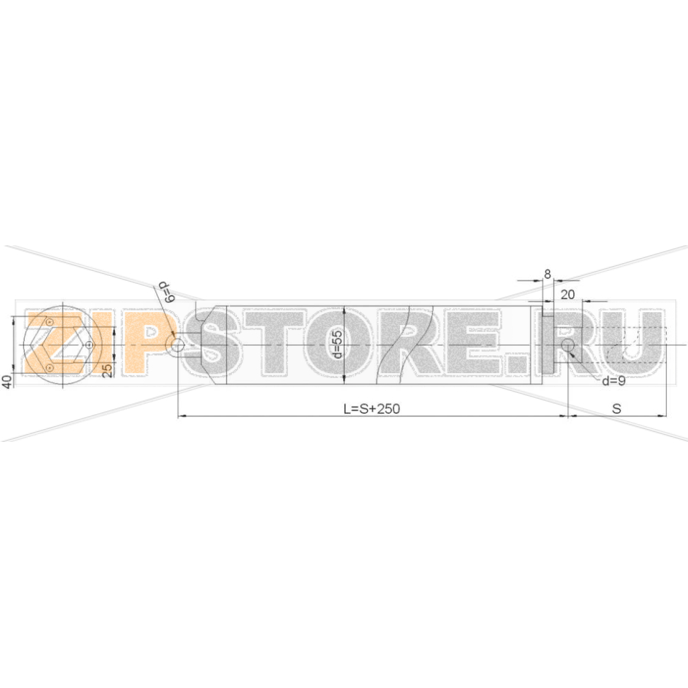 Привод линейный 12 В, электрический, 300 мм, 200 N Drive-System Europe DSAK4-12-200-300-IP54 