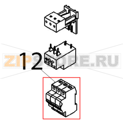 Fuse terminal 10x38 Angelo Po FX61E1 Fuse terminal 10x38 Angelo Po FX61E1Запчасть на деталировке под номером: 12