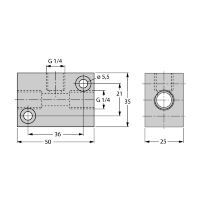 Кронштейн монтажный Turck FCI-1/4-1/4-1/4-A4