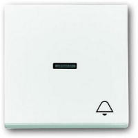 Клавиша выключателя/переключателя/кнопки с символом "Звонок", альпийский белый ABB 549.30