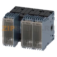 Разъединитель с предохранителем 63A, типоразмер 2, 3-пол.LV HRC-fuse Sz. 000 and 00 Frontoperatingmechanism center Basic device without handle плоские клеммы on the rear specific SIVACON part number Siemens 3KF1306-0MR11-8AA1