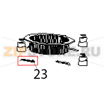 Power cord fixing clip Hurakan HKN-HBH850 Power cord fixing clip Hurakan HKN-HBH850Запчасть на деталировке под номером: 23