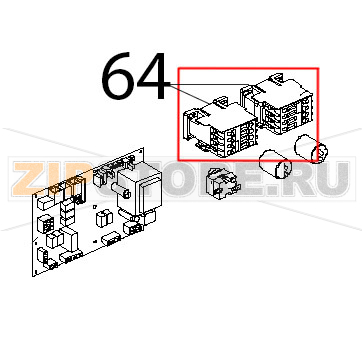 Teleruttore GE 25 A, 230 V, 50/60 Hz Unox XVC 204 Teleruttore GE 25 A, 230 V, 50/60 Hz Unox XVC 204Запчасть на деталировке под номером: 64
