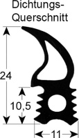 Door hygienic plug in gasket 10.10 P3