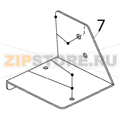 Bracket - pump motor Hoshizaki IM-65NE Bracket - pump motor Hoshizaki IM-65NEЗапчасть на деталировке под номером: 7
