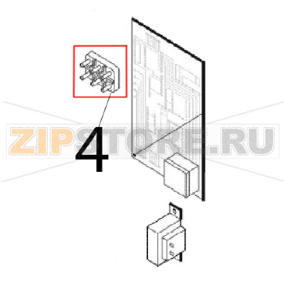Terminal board Angelo Po FM1221E1 Terminal board Angelo Po FM1221E1Запчасть на деталировке под номером: 4