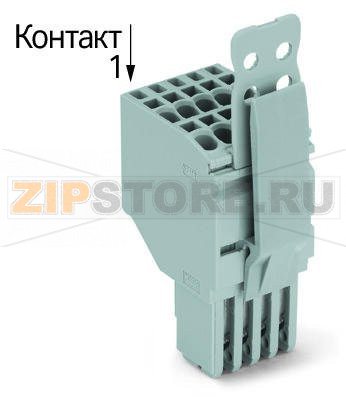 2-проводная розетка; Пластина разгрузки натяжения; 1,5; 8-пол.; 1,50 mm; серые Wago 2020-208/144-000 