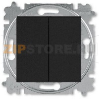 Переключатель двухклавишный, антрацитовый ABB 2CHH595245A6063