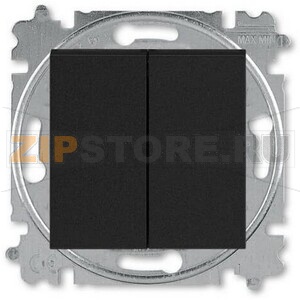 Переключатель двухклавишный, антрацитовый ABB 2CHH595245A6063 