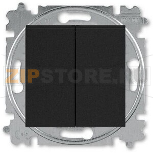 Переключатель двухклавишный, антрацитовый ABB 2CHH595245A6063 