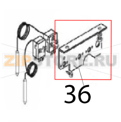 Thermostat bracket Angelo Po C165D Thermostat bracket Angelo Po C165DЗапчасть на деталировке под номером: 36