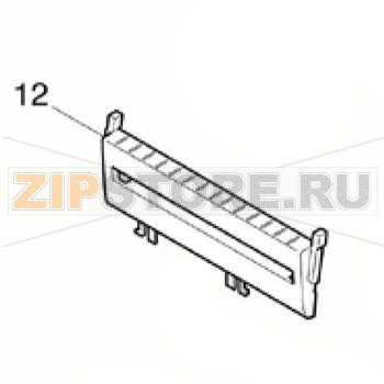 Панель передняя TSC TTP-247  Передняя панель для принтера TSC TTP-247Запчасть на сборочном чертеже под номером: 12Количество запчастей в комплекте: 1Название запчасти TSC на английском языке: FRONT PANEL (standard)