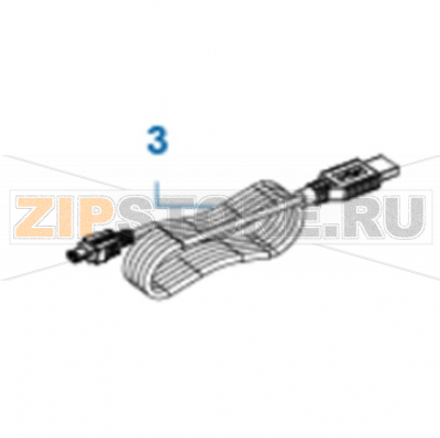 Кабель параллельного порта TSC TTP-2410MT Кабель параллельного порта для принтера TSC TTP-2410MTЗапчасть на сборочном чертеже под номером: 3Название запчасти на английском языке: Parallel port cable TSC TTP-2410MT