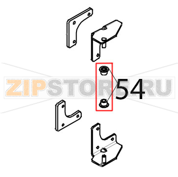 Distanziale porta in ottone Tecnoeka KF 966 D AL UD Distanziale porta in ottone Tecnoeka KF 966 D AL UDЗапчасть на деталировке под номером: 54