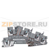 Installation terminal PE, L, L 2.5 mm2, 5.2 mm width gray Siemens 8WH6001-4PF00