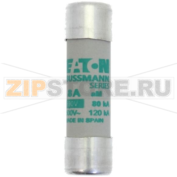 Предохранитель, 8 A, AC 690 В, 80 кА, 14x51 мм, aM, IEC Eaton CYLINDRICAL FUSE 14x51 8A AM 690V 