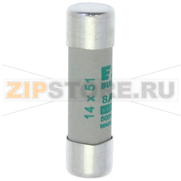 Предохранитель, 8 A, AC 690 В, 80 кА, 14x51 мм, aM, IEC Eaton CYLINDRICAL FUSE 14x51 8A AM 690V 