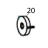 Ribbon supply rewind cap Godex RT200i
