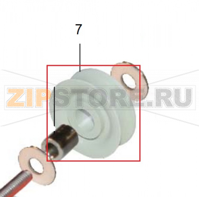 Rope roller Meiko FV 40.2 Rope roller Meiko FV 40.2Запчасть на деталировке под номером: 7Название запчасти Meiko на английском языке: Rope roller Meiko FV 40.2