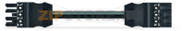 pre-assembled interconnecting cable; B2ca; Socket/plug; 4-pole; Cod. A; 3 m; 1,50 mm; black Wago 771-9294/016-301