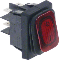 ДВУХПОЛЮСНЫЙ ПЕРЕКЛЮЧАТЕЛЬ КРАСНЫЙ  20A 250V