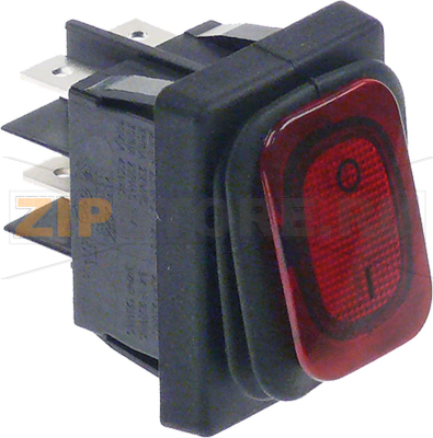 ДВУХПОЛЮСНЫЙ ПЕРЕКЛЮЧАТЕЛЬ КРАСНЫЙ  20A 250V 