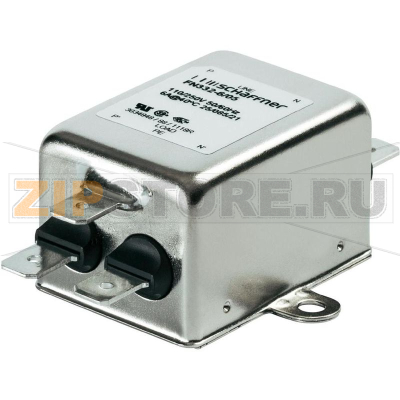 Фильтр сетевой 3 А, 1 фаза, 250 В/AC, 65.6x45x24.8 мм, 60 шт Schaffner FN 332-3-05 