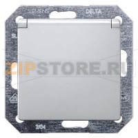 DELTA I-SYSTEM АЛЮМИНЕВЫЙ МЕТАЛЛИК РОЗЕТКА SCHUKO 10A DC/16А AC 250В C ЗАЩИТНЫМ КОНТАКТОМ  C ОТКИДЫВАЮЩЕЙСЯ КРЫШКОЙ C БЕЗРЕЗЬБОВЫМИ КОНТАКТНЫМИ ЗАЖИМАМИ ЭЛ.-МЕХ. ЧАСТЬ Siemens 5UB1937