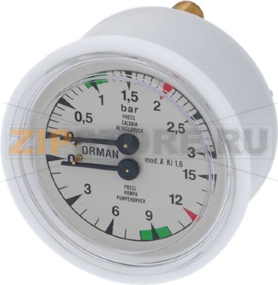 MANOMETRO CALDAIA-POMPA ø 63 mm 