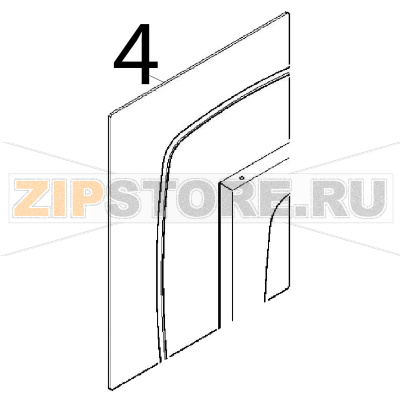 Door outside glass Angelo Po FM1221E1 Door outside glass Angelo Po FM1221E1Запчасть на деталировке под номером: 4