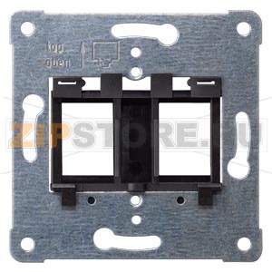 ОПОРНАЯ ПАНЕЛЬ ЧЕРНАЯ ДЛЯ УСТАНОВКИ 2 JACK/PLUG РАЗЪЕМОВ Siemens 5TG2080 