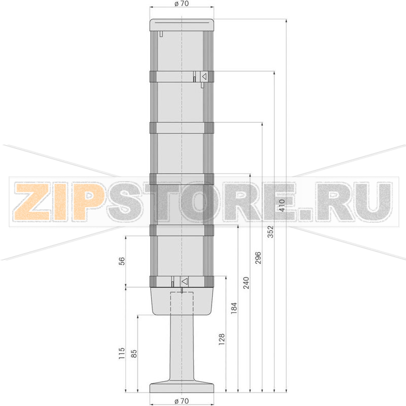Лампа сигнальная 24 В, светодиодная, красная Werma 644.180.55 