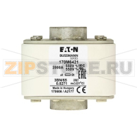 Предохранитель, 800 A, AC 1250 В, 125 кА, 2xsize 3, aR, IEC Eaton FUSE 800A 1250V 2//3BKN/75 AR