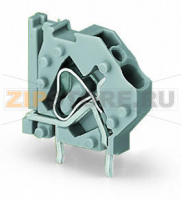 Наборная клемма на печатную плату; 4 mm; Шаг контактов 5 мм; 1-пол.; CAGE CLAMP®; опция объединения; 4,00 mm; светло-серые Wago 745-803