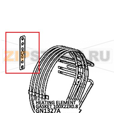 Heating element gasket 100X22X0.8 Unox XB 693 Heating element gasket 100X22X0.8 Unox XB 693Запчасть на деталировке под номером: 46Название запчасти на английском языке: Heating element gasket 100X22X0.8 Unox XB 693