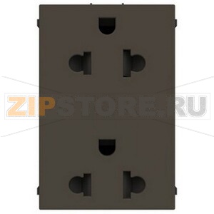 Механизм двойной розетки EU/US стандарта, антрацитовый ABB 1558.80 