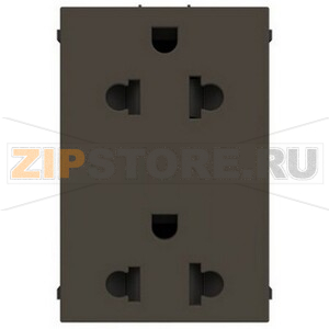 Механизм двойной розетки EU/US стандарта, антрацитовый ABB 1558.80 