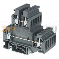 Клемма проходная, 2 уровня, серая CHIKU RTB 4-2L