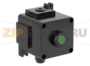 Модуль управления Control Unit Ex e, GRP, Illuminated Pushbutton LCP1.IGIX.B Pepperl+Fuchs Electrical specificationsOperating voltage250 V max.Operating current16 A max.Terminal capacity2.5 mm2Functionilluminated pushbuttonColorgreenContact configuration1x NOUsage categoryAC15 - 12 ... 250 V AC - 10 ADC13 - 12 ... 24 V DC - 1 ANumber of poles1Mechanical specificationsHeight110 mm (A)Width110 mm (B)Depth101 mm (C)External dimension116 mm with operators (C1) 125 mm with mounting brackets (K)Fixing holes distance, height110 mm (G)Fixing holes distance, width78 mm (H)Enclosure coverfully detachableCover fixingM6 stainless steel socket cap head screwsFixing holes diameter7 mm (J)Degree of protectionIP66Cable entryNumber of cable entries1 x M20 in face A fitted with polyamide Ex e stopping plug1x M20 in face B fitted with polyamide Ex e cable glandDefined entry areaface A and face BMaterialEnclosurecarbon loaded, antistatic glass fiber reinforced polyester (GRP)Finishinherent color blackSealone piece solid silicone rubberMass1.5 kgMounting7 mm slots moulded into baseGrounding2.5 mm2 grounding terminalAmbient conditionsAmbient temperature-40 ... 55 °C (-40 ... 131 °F) @ T4 -40 ... 40 °C (-40 ... 104 °F) @ T6 Data for application in connection with hazardous areasEU-Type Examination CertificateCML 16 ATEX 3009 XMarking II 2 GD Ex db eb mb IIC T* Gb Ex tb IIIC T** °C Db T6/T80 °C @ Ta +40 °C T4/T130 °C @ Ta +55 °CInternational approvalsIECEx approvalIECEx CML 16.0008XEAC approvalTC RU C-DE.GB06.B.00567ConformityDegree of protectionEN 60529General informationSupplementary informationEC-Type Examination Certificate, Statement of Conformity, Declaration of Conformity, Attestation of Conformity and instructions have to be observed where applicable. For information see www.pepperl-fuchs.com.AccessoriesOptional accessoriesEngraved traffolyte tag labelEngraved AISI 316L stainless steel tag labelColor in-fill stainless steel tag label