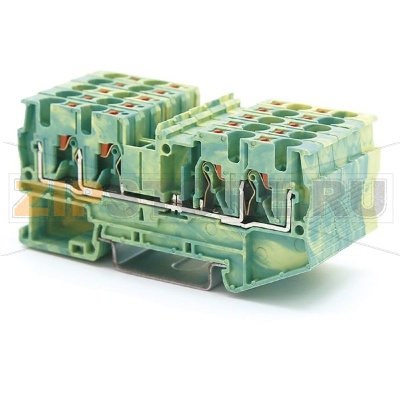 Клемма заземляющая Push-in, желто-зеленая CHIKU RPV 4-QUATTRO-PE 