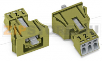 Snap-in socket; 3-pole; Cod. B; 1,50 mm; light green Wago 890-763/071-000
