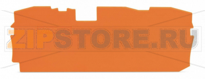End and intermediate plate; 1 mm thick; orange Wago 2010-1392 