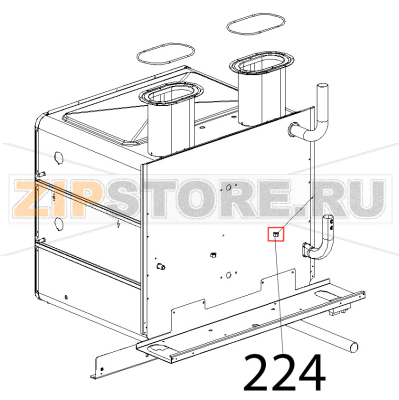 Dado M8, H=8, uni5587, ottone-cromato Unox XVC 515G Dado M8, H=8, uni5587, ottone-cromato Unox XVC 515GЗапчасть на деталировке под номером: 224
