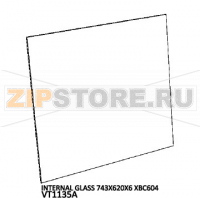 Internal glass 743X620X6 Unox XB 695