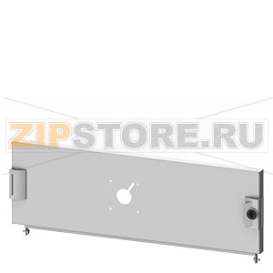 SIVACON S4, Compartment door, for Compact circuit breaker 3VA with door-coupling rotary operating mechanism, 3VA23 (400A), 3VA24 (630A), horizontal, Fixed mounting, Connection system, Number of switches: 1, IP40, H: 200 mm, W: 600 mm, Double bit Siemens 8 