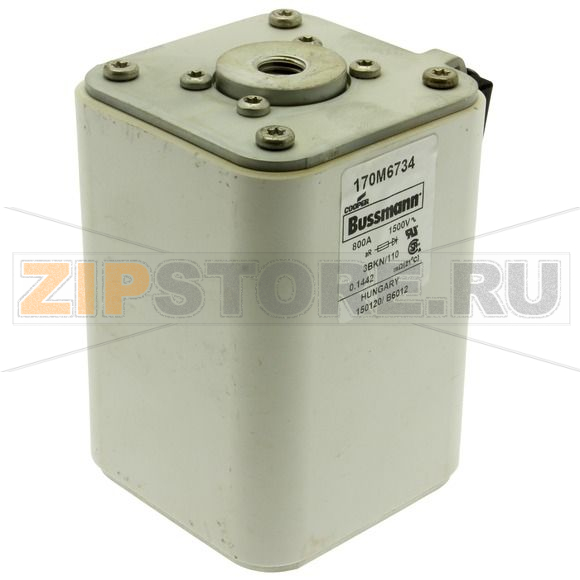 Предохранитель, 800 A, AC 1500 В, size 3, 74x96x112 мм, aR, IEC Eaton FUSE 800A 1500V 3BKN/110 