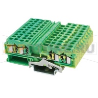Клемма пружинная, заземляющая, 4 контакта, желто-зеленая CHIKU RST 4-QUATTRO-PE
